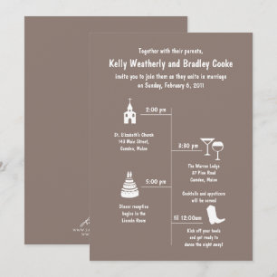 Invitación a la línea de tiempo de los Bodas marro