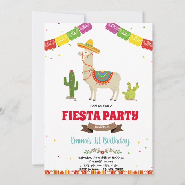 Invitación a la llama de la fiesta mexicana (Anverso)