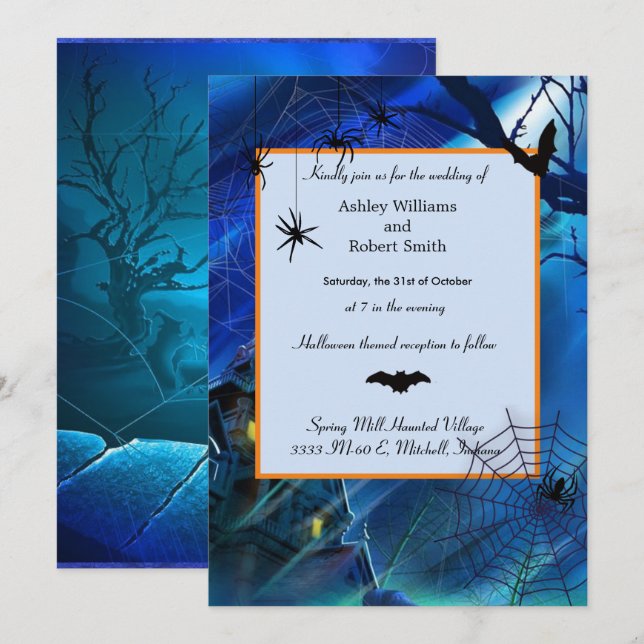 Invitación a la Llanura Azul de la Noche de Hallow (Anverso / Reverso)