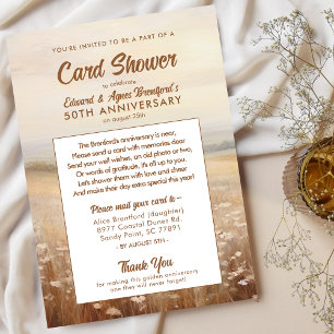 Invitación a la lluvia de tarjetas por aniversario