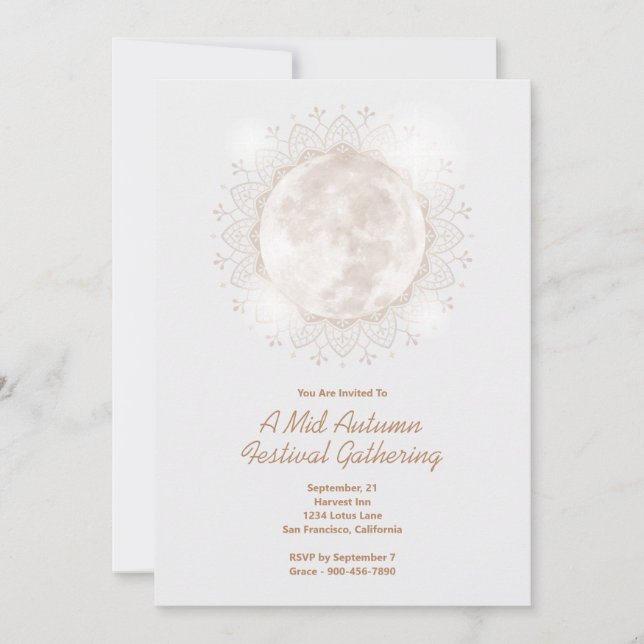 Invitación a la Luna de Mandala en el Festival de  (Anverso)