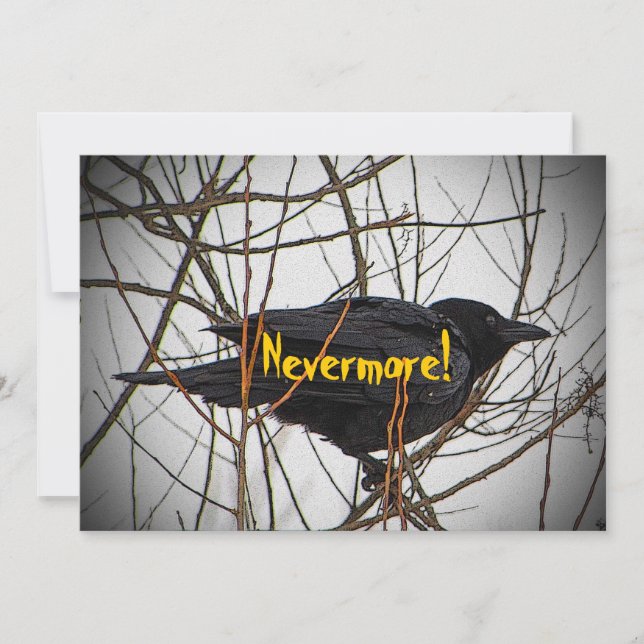 Invitación a la luna negra de Halloween (Anverso)