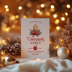 Invitación a la luz de las velas con Fiesta de Nav