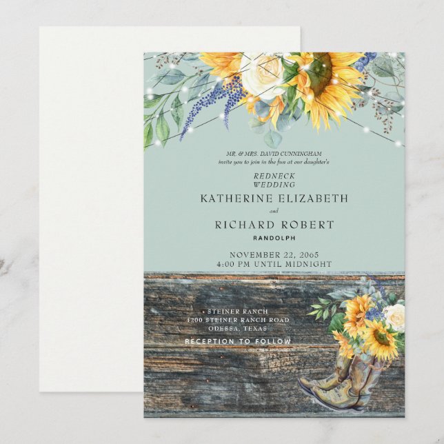 Invitación a la luz de los brotes de madera del cu (Anverso / Reverso)