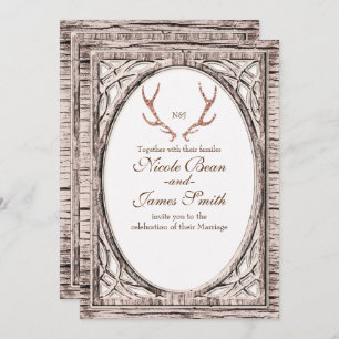 Invitación a la Madera Blanca de Pollos Rústicos P