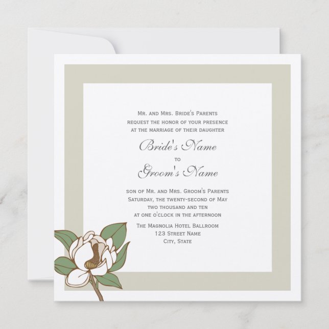 Invitación a la Magnolia (Anverso)