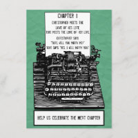 Invitación a la máquina de escribir antiguas