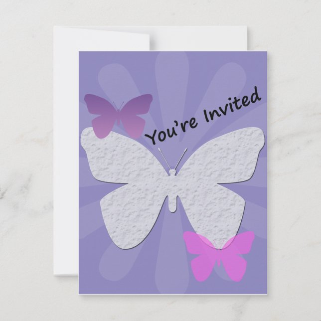 Invitación a la mariposa púrpura (Anverso)