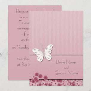 Invitación A La Mariposa Y Las Flores