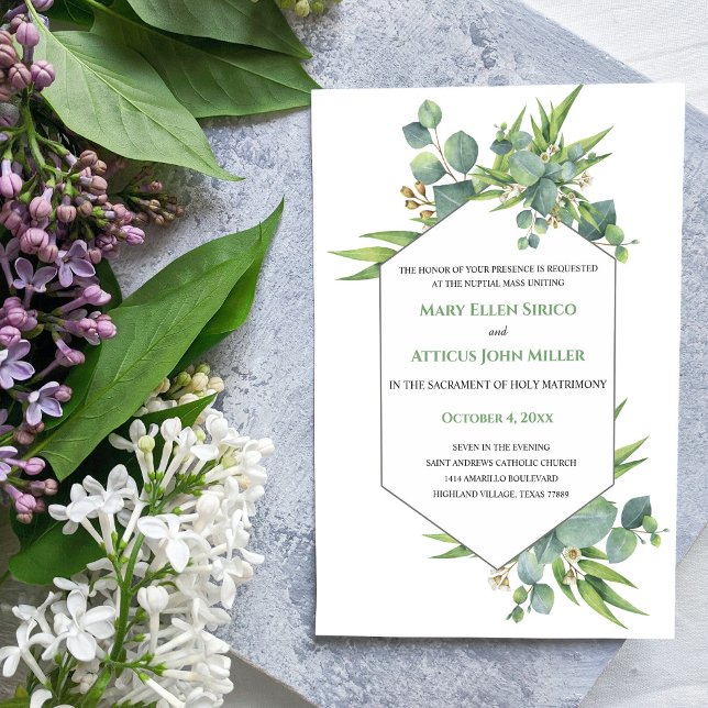 Invitación a la masa nupcial de eucalipto por colo (Subido por el creador)