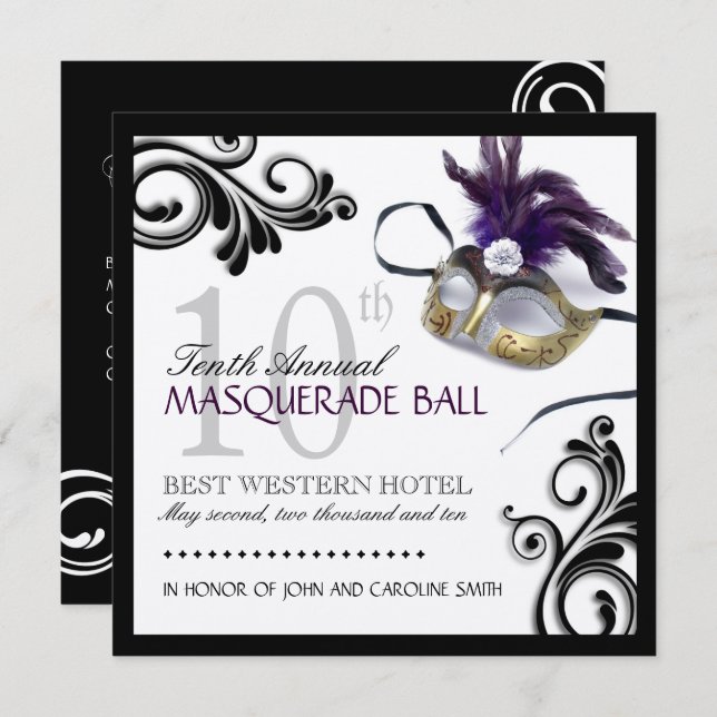 Invitación a la mascarada (Anverso / Reverso)