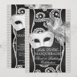 Invitación a la mascarada de la Perla Blanca y Neg