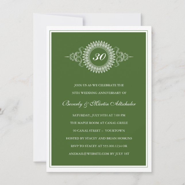 Invitación a la Medalla del Aniversario (Anverso)
