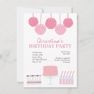 Invitación a la mesa de postres para la fiesta de