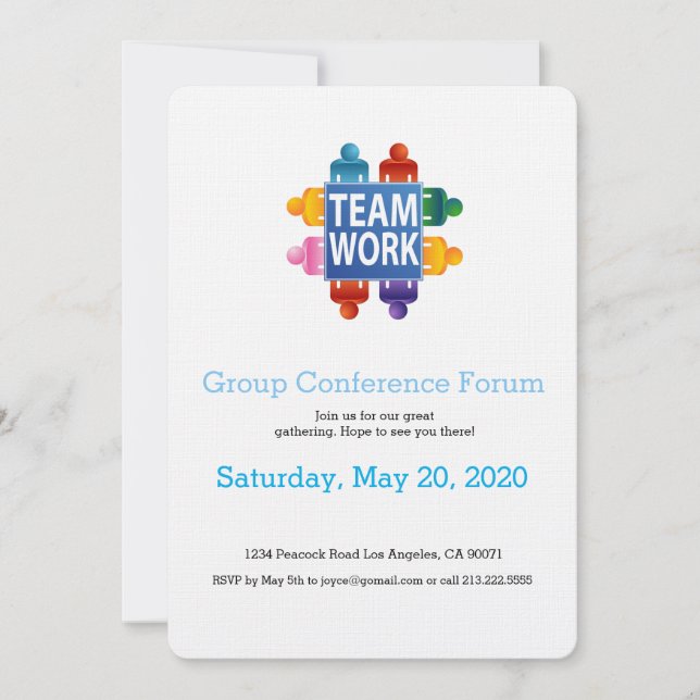 Invitación a la mesa de trabajo en equipo (Anverso)