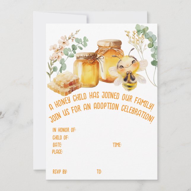 Invitación a la miel de abeja (Anverso)