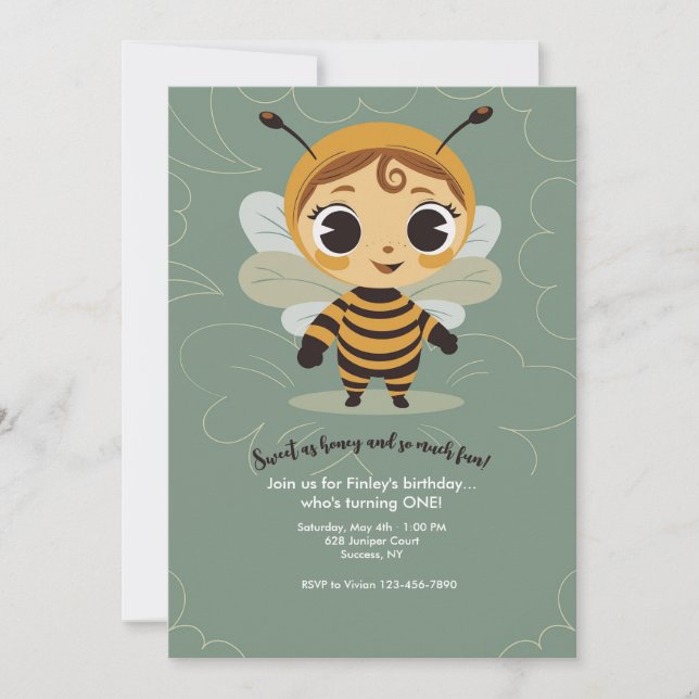 Invitación a la miel de abeja (Anverso)