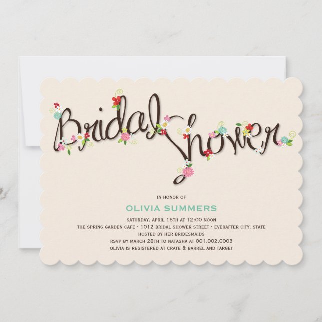 Invitación a la Moda Bridal Shower de  de Primaver (Anverso)