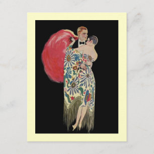 Invitación a la moda del Flapper de la fiesta de c