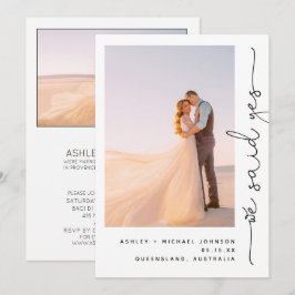 Invitación A La Moda Dijimos Sí Recepción Solo 2 Invitados Fo