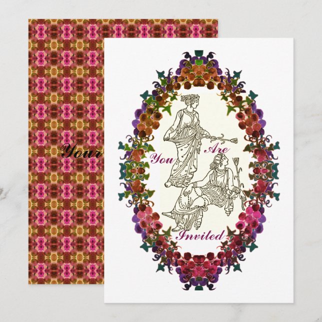 Invitación a la moda griega antigua (Anverso / Reverso)