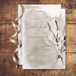 Invitación a la moderna ducha nupcial de Boho Bouq