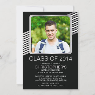 Invitación a la moderna fiesta de graduación de fo
