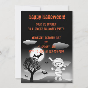 Invitación a la momia Halloween