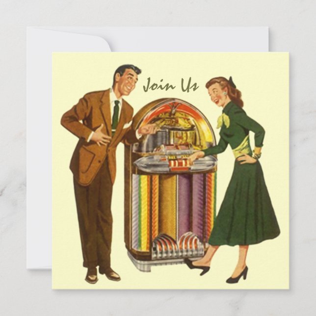 Invitación a la música de Jukebox de salto de disc (Anverso)