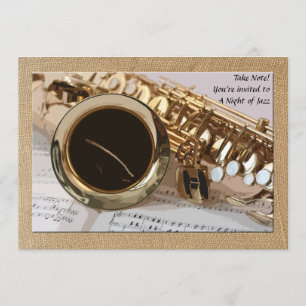 Invitación a la música saxofón y chapa