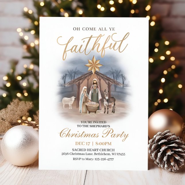 Invitación a la Natividad de los navidades, feriad (Subido por el creador)