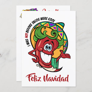 Invitación a la Navidad chilli Pepper Feliz