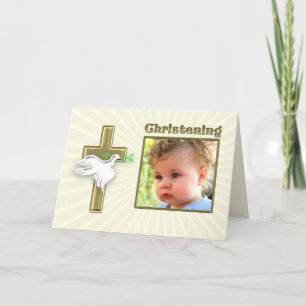 Invitación a la Navidad con una cruz de oro