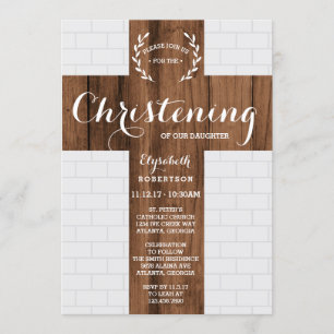 Invitación a la Navidad, cruz, dedicación al bauti