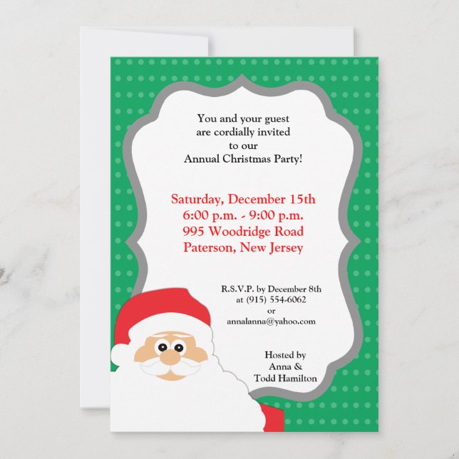 Invitación a la navidad de barba de los amigos de  (Anverso)