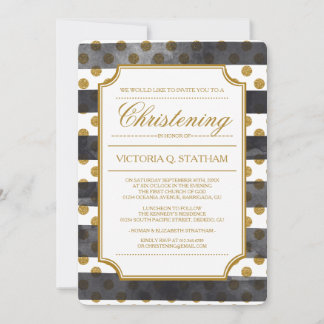Invitación a la Navidad del Purpurina de oro