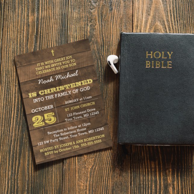 Invitación a la Navidad en Barnwood Gold (Subido por el creador)