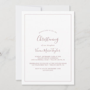 Invitación a la Navidad Rosa minimalista