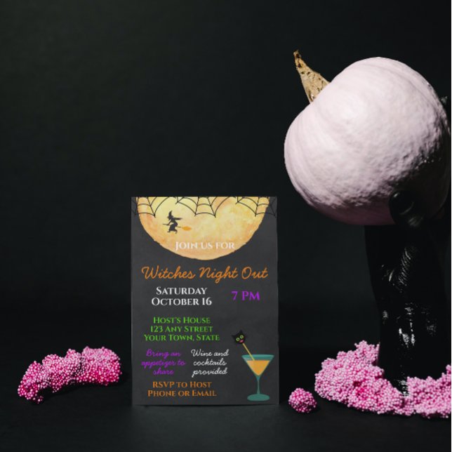 Invitación a la Noche de Chicas de Halloween (Subido por el creador)