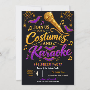Invitación a la noche de karaoke de Halloween