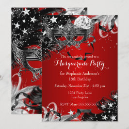 Invitación a la Noche Mágica de Purpurina Roja Fie