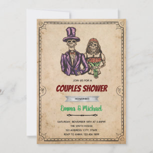 Invitación a la novia boda de Skeleton Halloween