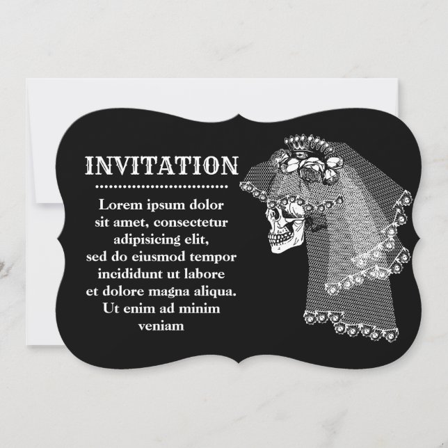 Invitación a la Novia de Calavera (Anverso)
