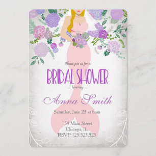 Invitación a la novia de la sirena rubia bajo el m