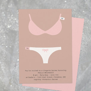 Invitación a la novia y la ducha de la lencería in