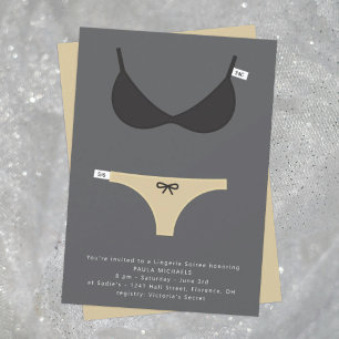Invitación a la novia y la ducha de la lencería in
