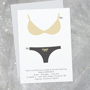 Invitación a la novia y la ducha de la lencería in