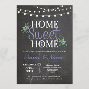 Invitación a la nueva Chalkboard Hogar Dulce Hogar