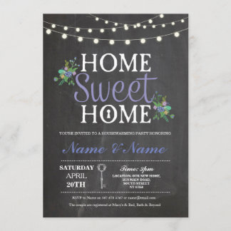 Invitación a la nueva Chalkboard Hogar Dulce Hogar