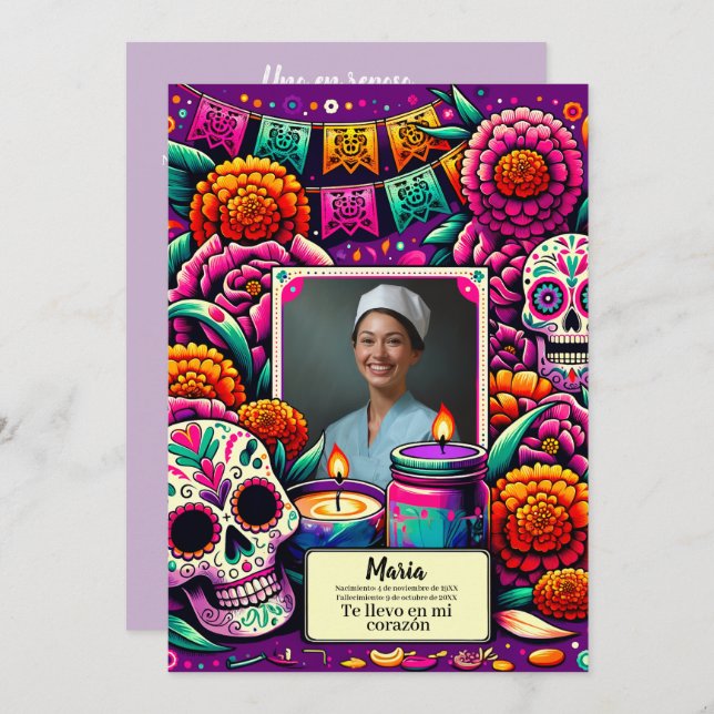 Invitación a la oración de Nuestra Señora de Guada (Anverso / Reverso)